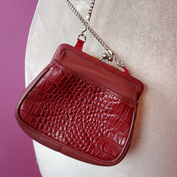 SOLD Vintage Brighton Leather Embossed Crossbody - Picture 3 of 6